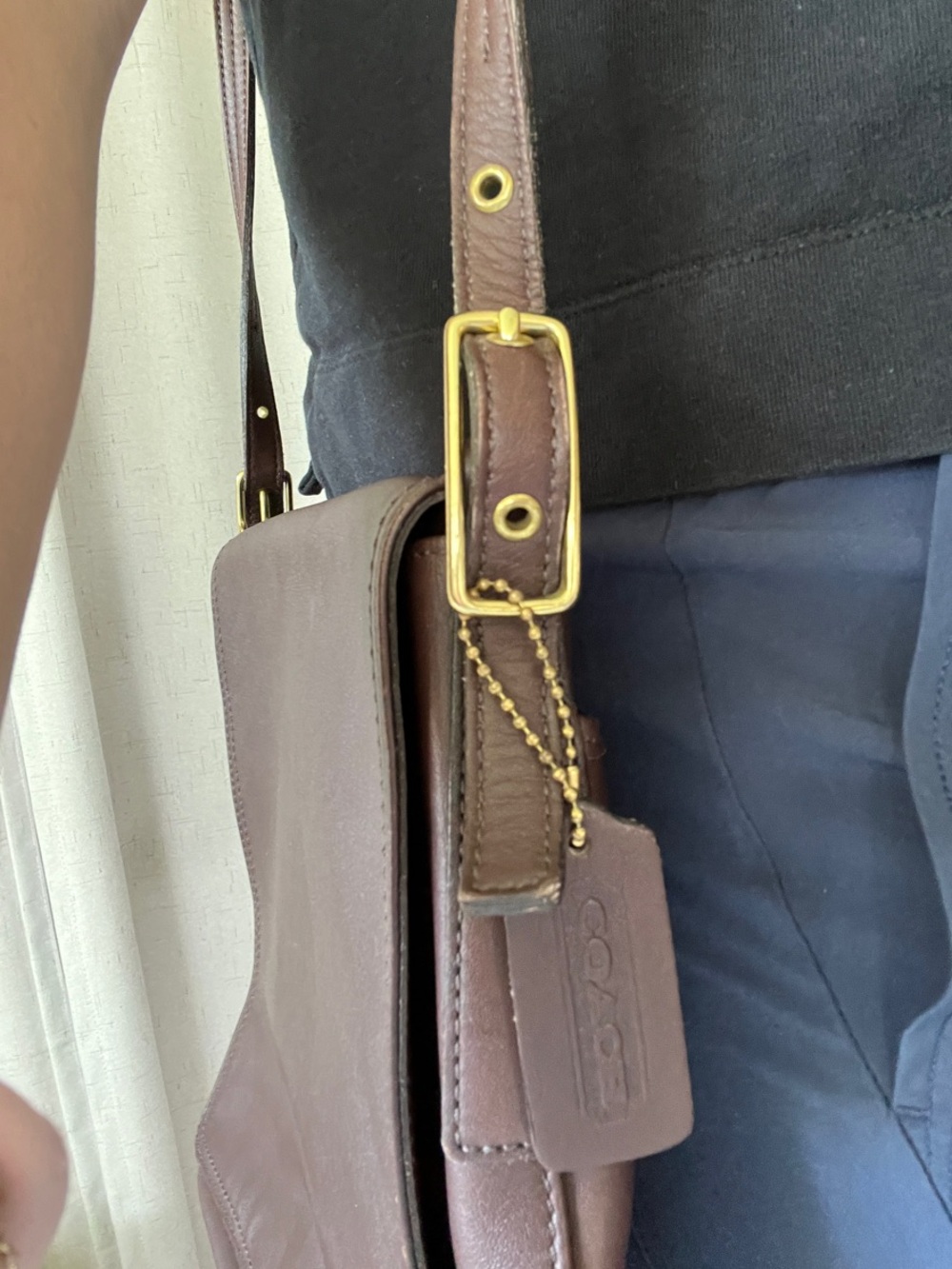 Vintage Coach Brown Leather Flap Crossbody Bag Monterey Flap - Picture 11 of 11